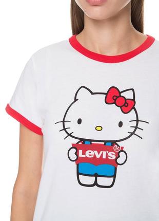 Футболка оригинал levi’s x hello kitty3 фото