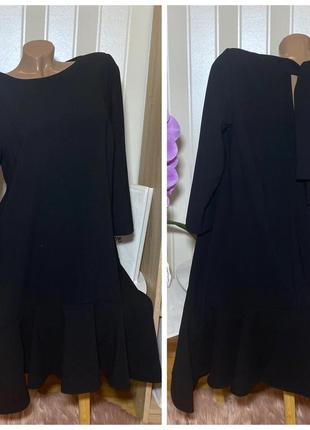 Элегантное черное платье river island с бантом на спине