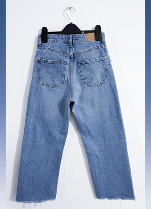 Джинсы широкие с высокой посадкой bershka denim jeans3 фото