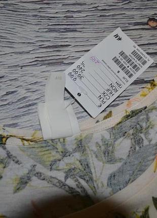 S/м h&m фірмова стильна жіноча натуральна футболка з принтом7 фото