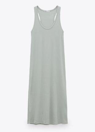 Платье в рубчик zara