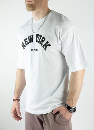 Мужская футболка maksim new york white