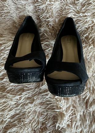 Туфли с открытым носком черные aldo8 фото