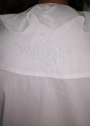 Винтажная поплиновая блузка вышивкой spieth wensky5 фото