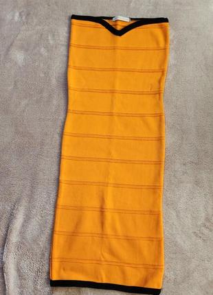 Платье "чулок" оранжевое