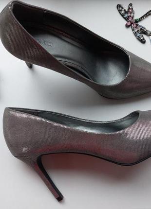 Жіночі туфлі човники graceland uk5,5 38-39р. сірі, текстиль
