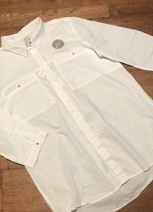 Белая хлопковая блузка/ рубашка papaya, p. 12-14