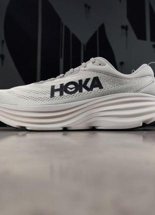 Original hoka one bondi 8 wide кроссовки беговые для бега беговые бежевые кроссовки3 фото