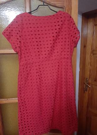 Ошатне фактурне платтячко червоного кольору1 фото