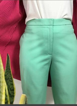 Зеленые брюки палаццо6 фото