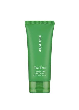 Сонцезахисний крем з екстрактом чайного дерева papa recipe tea tree control mild sun cream 50 мл