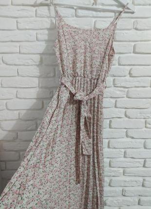 Платье сарафан с юбкой плиссе9 фото