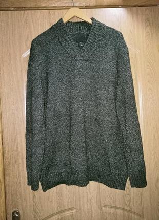 Класный плотный коттоновый свитер,меланж,l-xl,h&m2 фото