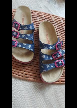 Оригинальные кожаные шлепанцы superfit 34 р шлепки