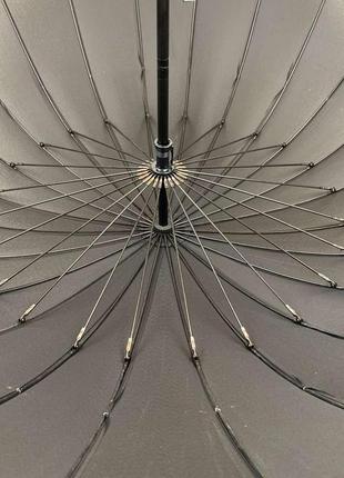 Механічна чоловіча парасолька-тростина на 24 спиці від toprain, чорна, tr0611-14 фото