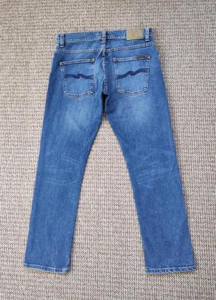 Nudie jeans grim tim ojai blues джинси slim straight оригінал (w32 l30)2 фото