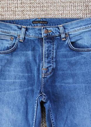Nudie jeans grim tim ojai blues джинси slim straight оригінал (w32 l30)5 фото