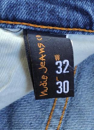 Nudie jeans grim tim ojai blues джинси slim straight оригінал (w32 l30)7 фото