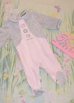 Теплий велюровий чоловічок сліп okaїdi obaїbi