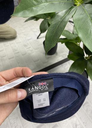 Берет kangol темно-синий6 фото