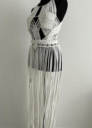 Трикотажна сукня макраме2 фото