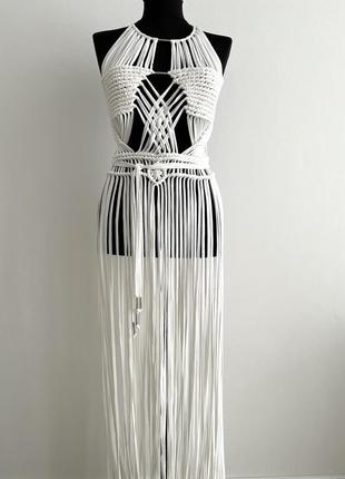 Трикотажна сукня макраме3 фото