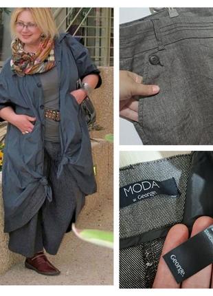 Лен вискоза стрейч большой размер фирменные льняные штаны качество