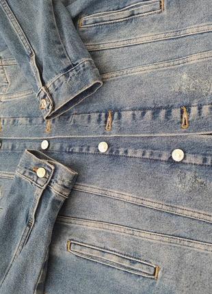 Подовжена джинсова куртка mango4 фото