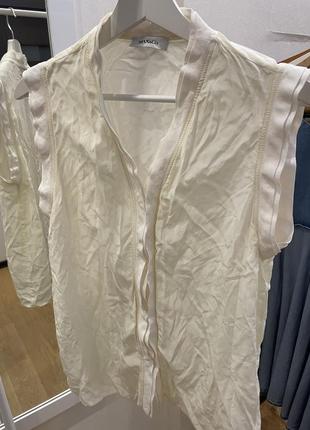 Блуза 100% шовк айворі max&co (max mara) s