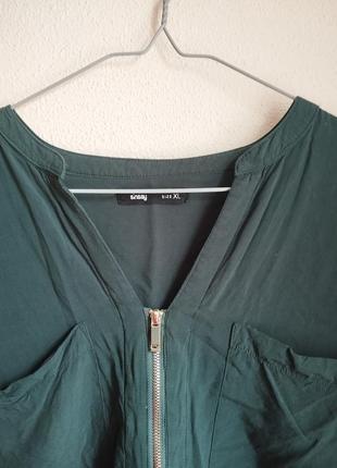 Сорочка віскоза смарагдова зелена5 фото