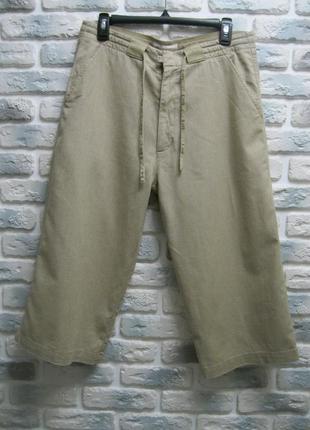 Женские льняные бриджи капри