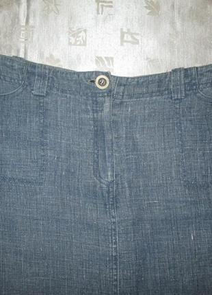 Льняная джинсовая юбка principles 100% ленine4 фото