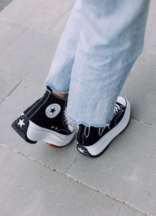 Высокие кеды на платформе converse run star hike black4 фото