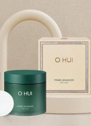 O hui prime advancer skin pad,  очищающие салфетки с pha кислотами (70 шт)4 фото