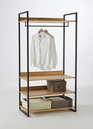 Вешалка loft classic в стиле лофт 1800х800х400мм, вешалка из метала 180х80 см, вешалка металлическая лофт