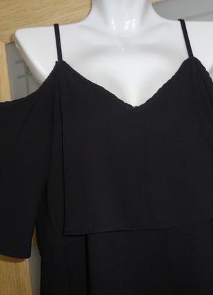 Zara красивое свободное чёрное платье 46 48 m l5 фото