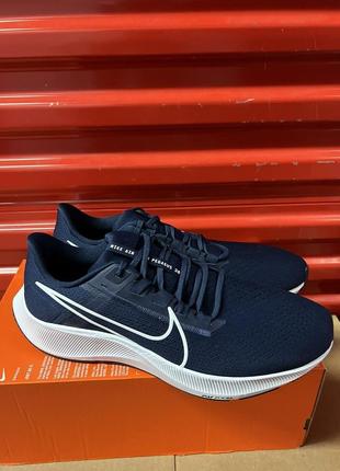 Кроссовки nike pegasus 38 navy blue white running4 фото