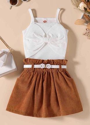 Літній  комплект -майка -+спідничка