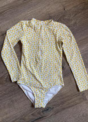 Боди детский, боди водолазка zara 9-10 лет в цветочный принт