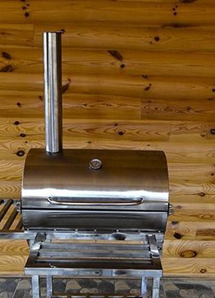 Мангал гриль с шампурами для барбекю на ножках из нержавеющей стали троян-н-01 ko-18367