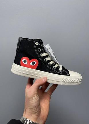 Високі кеди comme des garçons play x converse high ‘black’