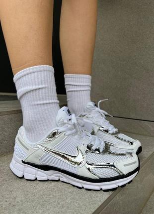 Nike vomero чоловічі жіночі літні кросівки в сітку на літо весну білі срібні женские мужские летние спортивные кроссовки деми7 фото