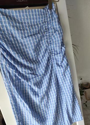 Спідниця міді в клітинку reserved, юбка як zara3 фото