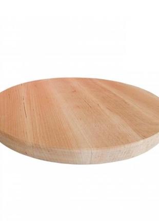 Доска кухонная mazhura circle круглая d25 см h1,8 см дуб, доска для подачи из дуба, доска для блюд деревянная