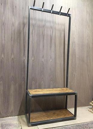 Вешалка loft classic в стиле лофт 1800х900х450 "джанго", вешалка из метала 180 см, вешалка в стиле лофт
