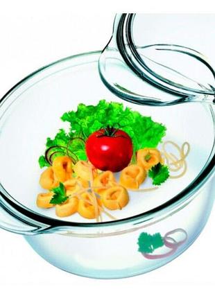 Кастрюля simax 1,5 л d18,8 см h10 см жаропрочое скло (simax 6666/6676)