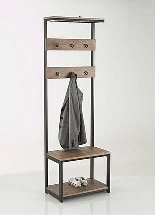 Вішалка loft classic в стилі лофт 1800х600х300мм "ватсон міні", вішалка металева, вішалка лофт щоб лежати, 180х60 см