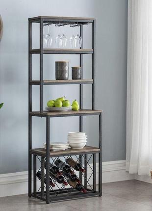 Стеллаж винный loft classic в стиле лофт 1800х600х400 стж1176