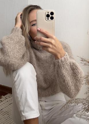 Кроп-светр з високим горлом 10