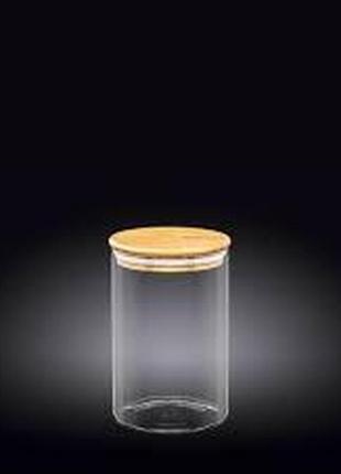 Банку для сипучих wilmax 950мл d10 см h15,5 см скло (888504 wl)